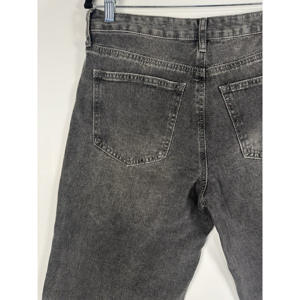Womens Jeans Black Baggy Wide Leg Distressed Wash Star NWT Size 7/28 Y2K Grunge - Picture 10 of 16